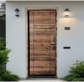 Մետաղյա մուտքի դուռ Mochatone երկու փականով