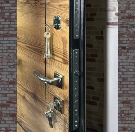 Մետաղյա մուտքի դուռ Mochatone երկու փականով