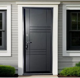 Մետաղյա մուտքի դուռ Gummetal երկու փականով