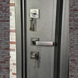 Մետաղյա մուտքի դուռ Dense երկու փականով