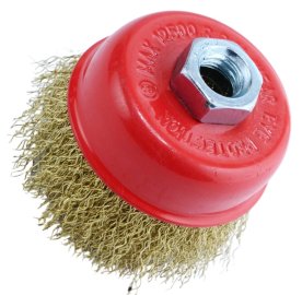 Պտտվող խոզանակ շլիֆմեքենայի համար, M14, 75մմ, լատունե մազերով, հղկող խոզանակ