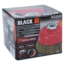 Պտտվող խոզանակ շլիֆմեքենայի համար, M14, 75մմ, լատունե մազերով, հղկող խոզանակ