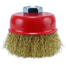 Պտտվող խոզանակ շլիֆմեքենայի համար, M14, 75մմ, լատունե մազերով, հղկող խոզանակ