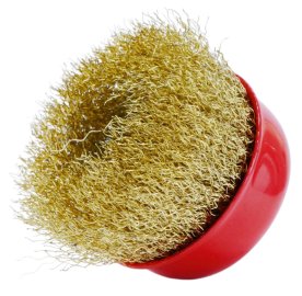 Պտտվող խոզանակ շլիֆմեքենայի համար, M14, 75մմ, լատունե մազերով, հղկող խոզանակ