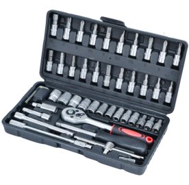 Գլխիկավոր բանալիների հավաքածու, 46 հատ, 1/4” 