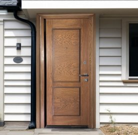 Մետաղյա մուտքի դուռ Cinnewood երկու փականով