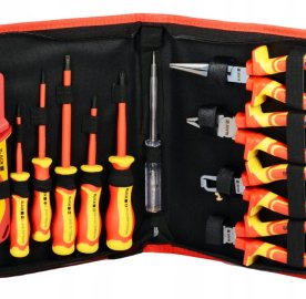 Էլեկտրիկի մեկուսացված գործիքների և պտուտակահանների հավաքածու 1000V, 11 հատ