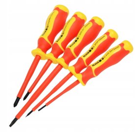 Էլեկտրիկի մեկուսացված գործիքների և պտուտակահանների հավաքածու 1000V, 11 հատ