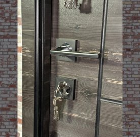 Մետաղյա մուտքի դուռ Midnight երկու փականով