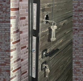 Մետաղյա մուտքի դուռ Midnight երկու փականով