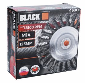 Հյուսված, հղկող խոզանակ մետաղական (հարթ) շլիֆմեքենայի համար, M14, 125մմ, մետաղի մաքրման և հղկման համար