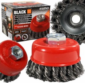 Հյուսված, հղկող խոզանակ մետաղական շլիֆմեքենայի համար, M14, 75մմ, մետաղի մաքրման և հղկման համար