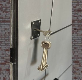 Մետաղյա մուտքի դուռ Bastion երկու փականով